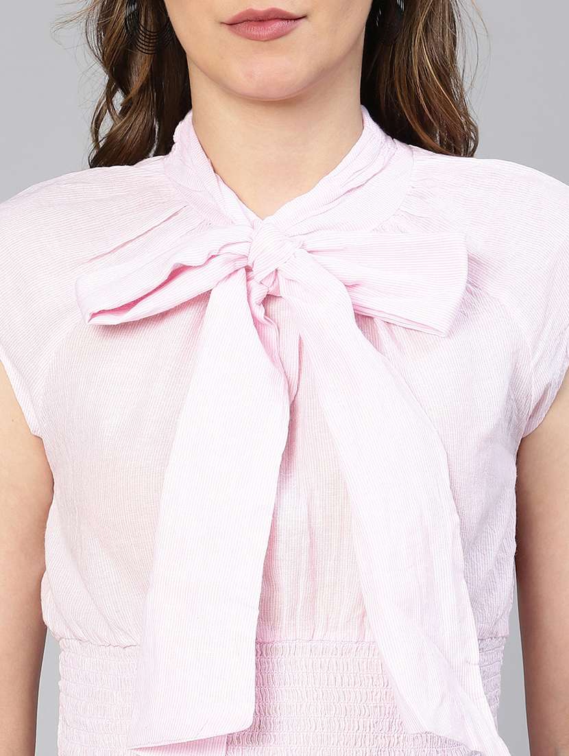 women's blouson tie-up neck top - 19608151 -  Standard Image - 4