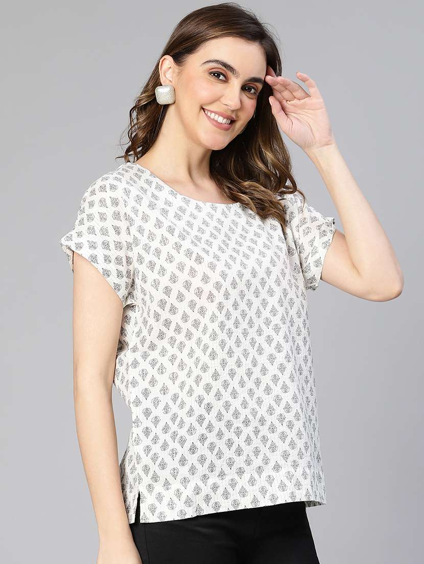 women's straight round neck top - 19608153 -  Standard Image - 1