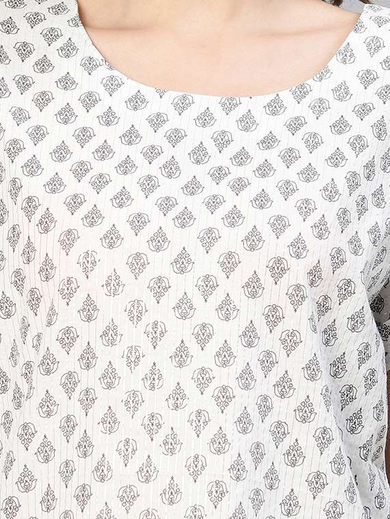 women's straight round neck top - 19608153 - Standard Image - 4