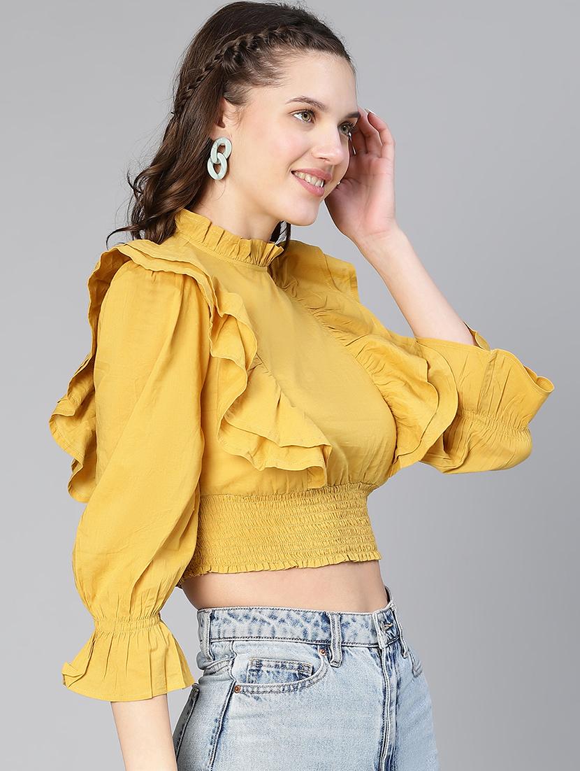 women's crop mock neck top - 19608171 -  Standard Image - 1