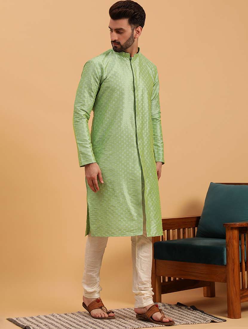 mens mandarin collar kurta - 19608197 -  Standard Image - 1