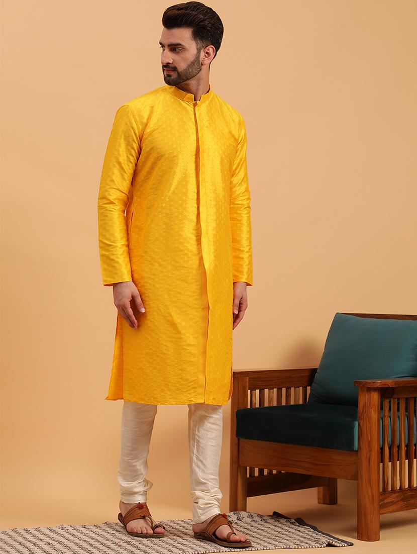 mandarin collar cotton kurta - 19608198 - Standard Image - 1