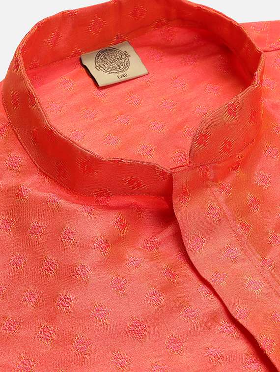 men self design mandarin neck long kurta - 19608199 -  Standard Image - 4