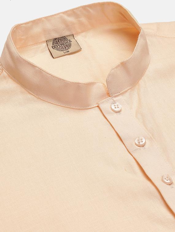 mandarin collar cotton short kurta - 19608207 - Standard Image - 4