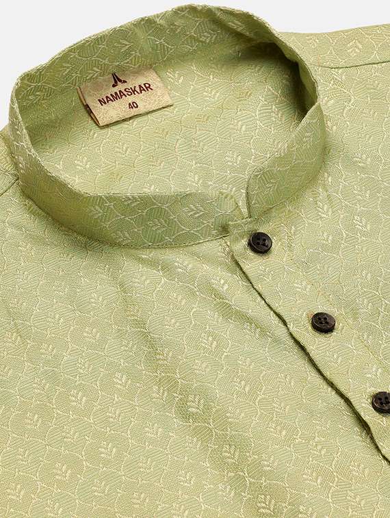 mandarin collar cotton kurta - 19608219 - Standard Image - 4