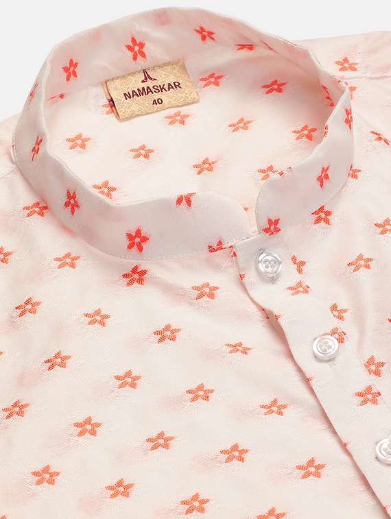 mandarin collar cotton kurta - 19608224 -  Standard Image - 4