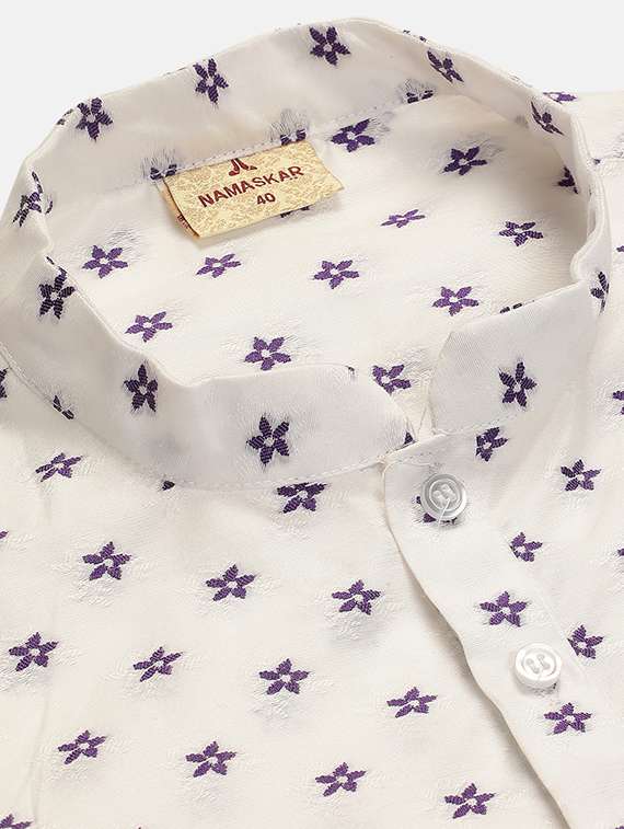 mandarin collar cotton kurta - 19608225 - Standard Image - 4