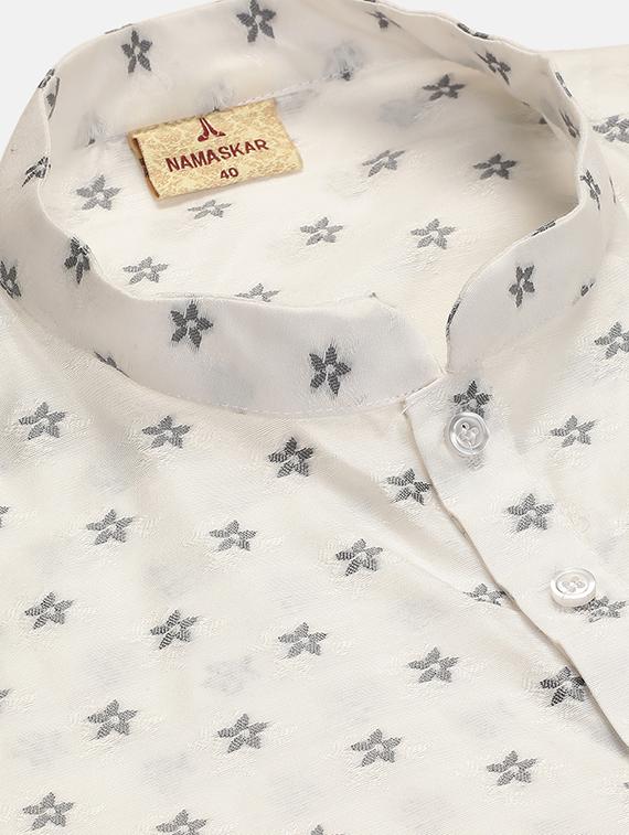 mandarin collar cotton kurta - 19608226 - Standard Image - 4