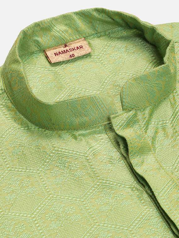 mandarin collar cotton kurta - 19608230 -  Standard Image - 4