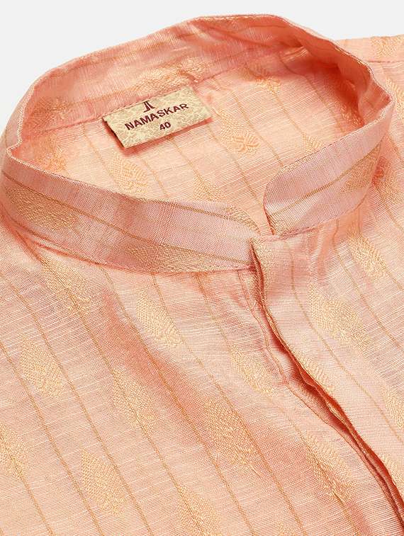 Mandarin Collar Cotton Kurta - 19608236 -  Standard Image - 4