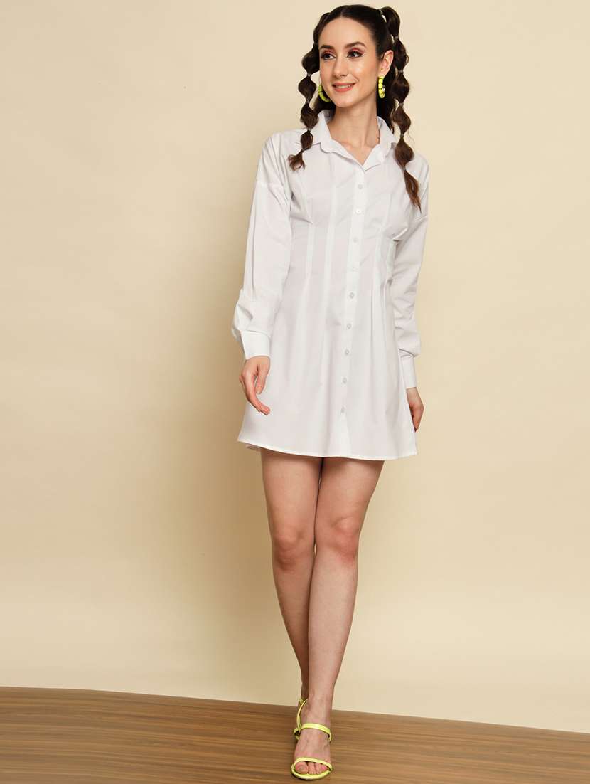 women's shirt solid dress - 19608328 - Standard Image - 4