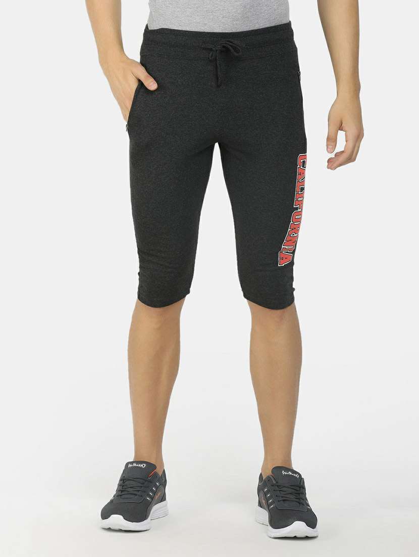 mid rise printed three fourth