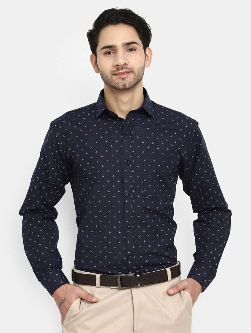 mens micro print formal shirt