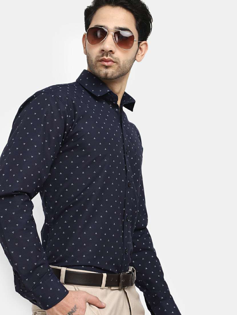 mens micro print formal shirt - 19608474 -  Standard Image - 1