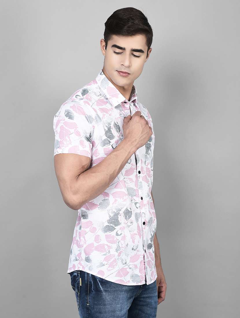 mens leaf print casual shirt - 19608873 -  Standard Image - 1