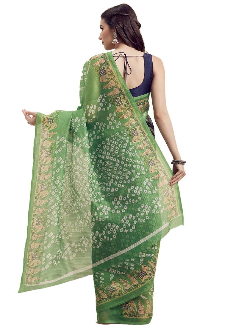 bandhani printed saree with blouse - 19612976 -  Standard Image - 1
