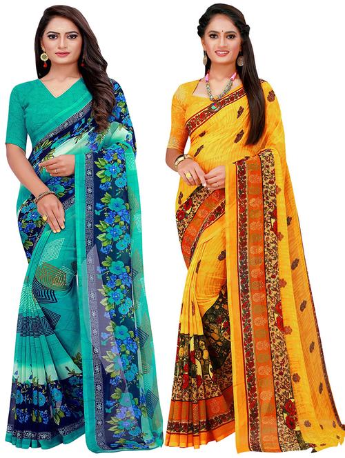 women's saree combo with blouse - 19613641 -  Standard Image - 0