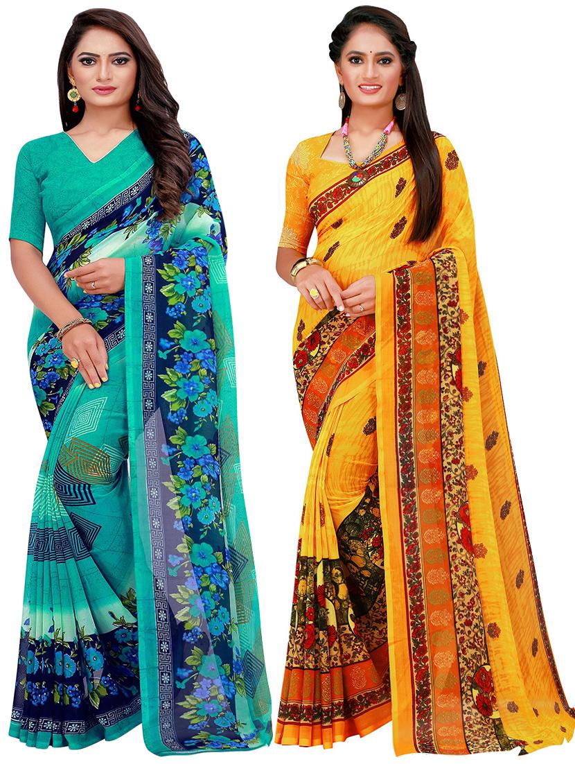 women's saree combo with blouse - 19613641 -  Zoom Image - 0