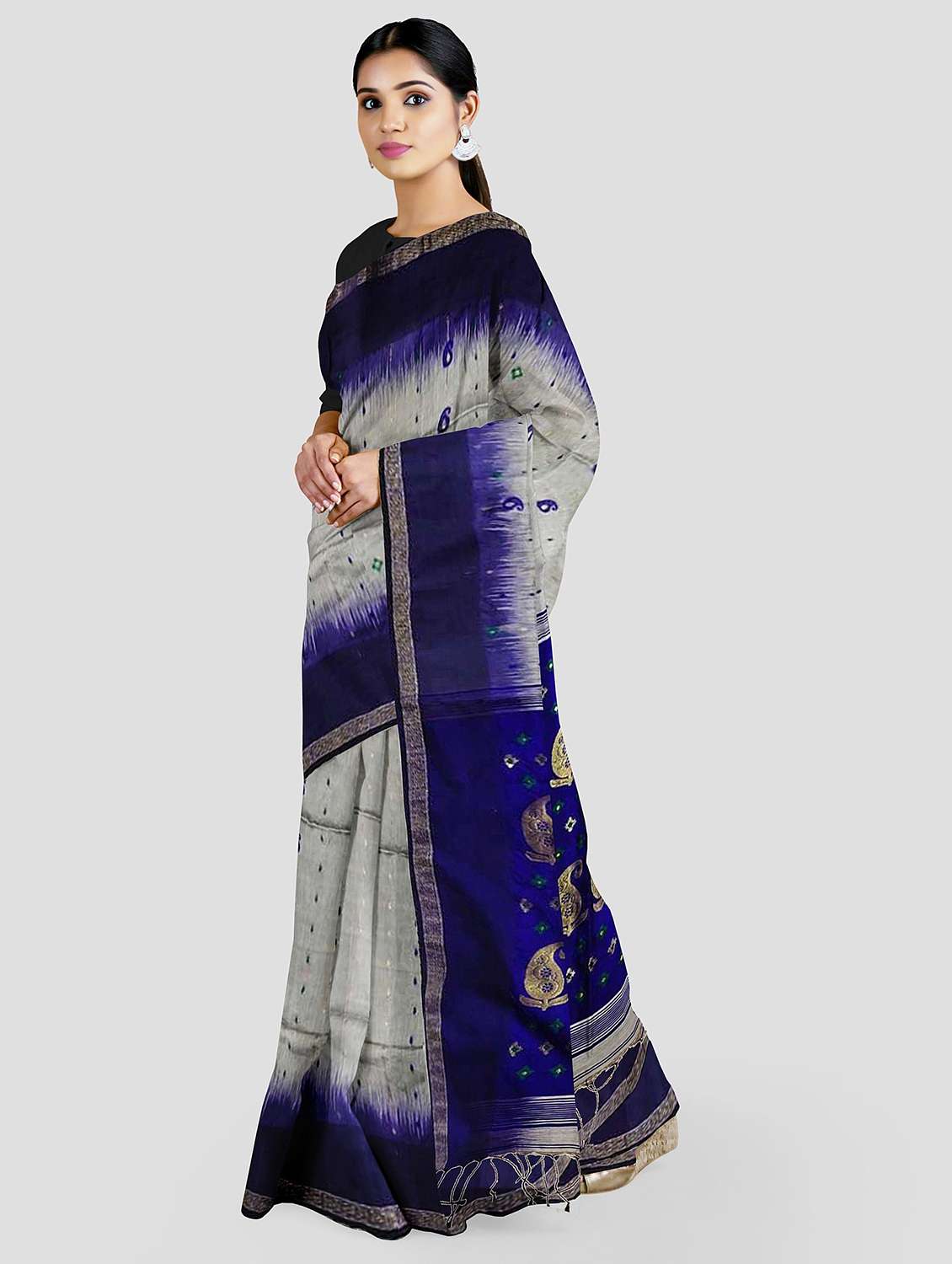 women self design handloom saree - 19615443 -  Standard Image - 1