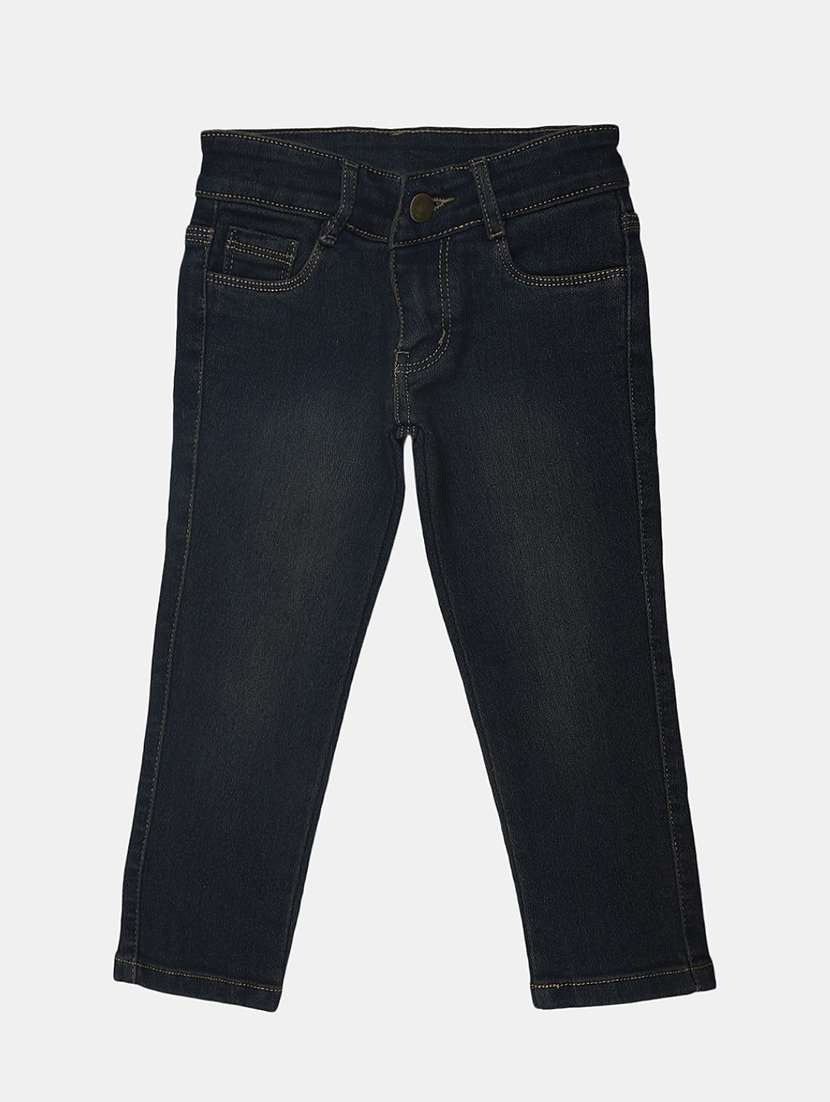 girls solid slim fit jeans