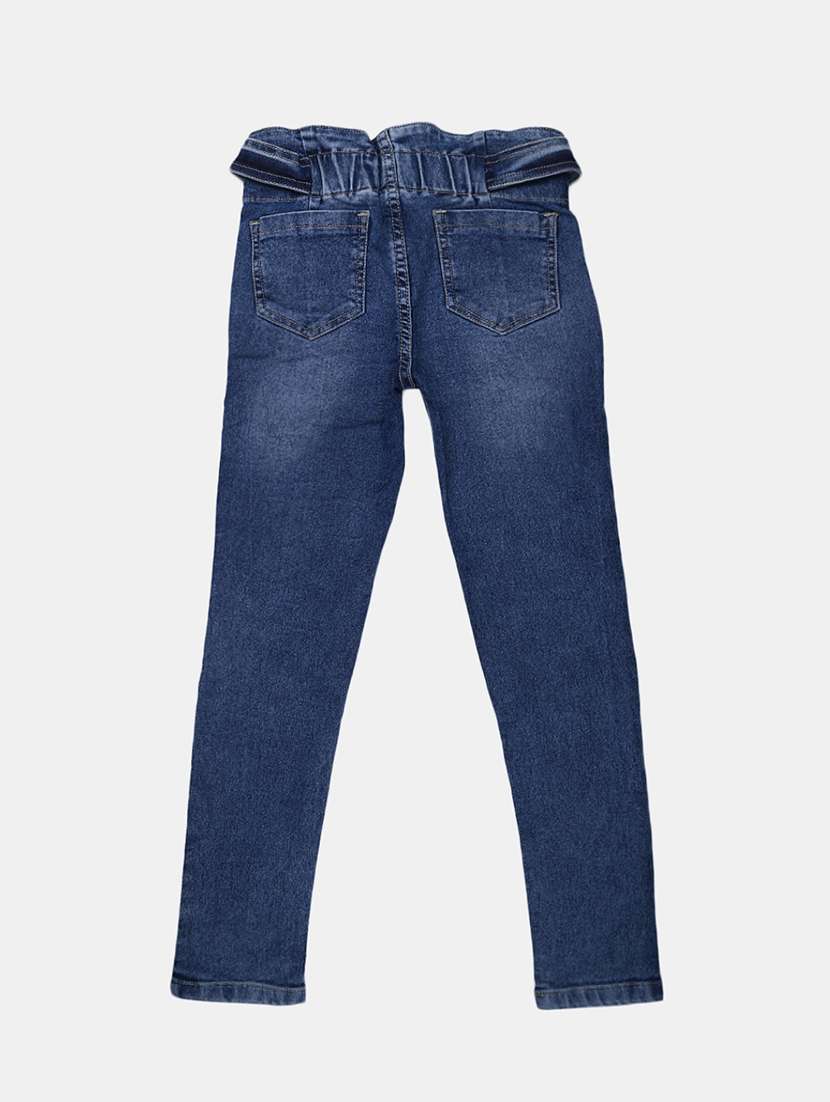 girls solid slim fit jeans - 19616168 -  Standard Image - 1