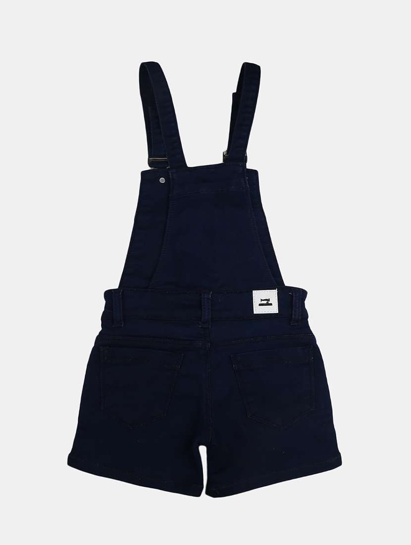 blue solid denim distressed dungaree - 19616175 -  Standard Image - 1