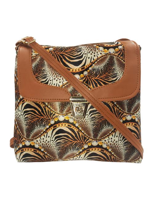 animal printed leatherette sling bag - 19616184 -  Standard Image - 0