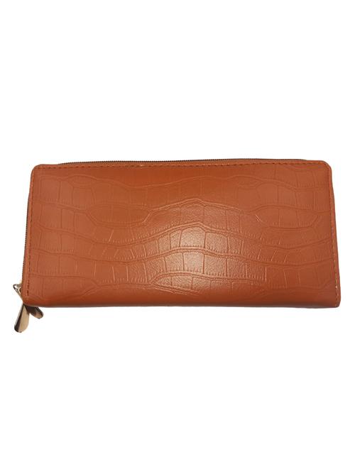 tan leatherette (pu) regular clutch - 19616205 -  Standard Image - 0