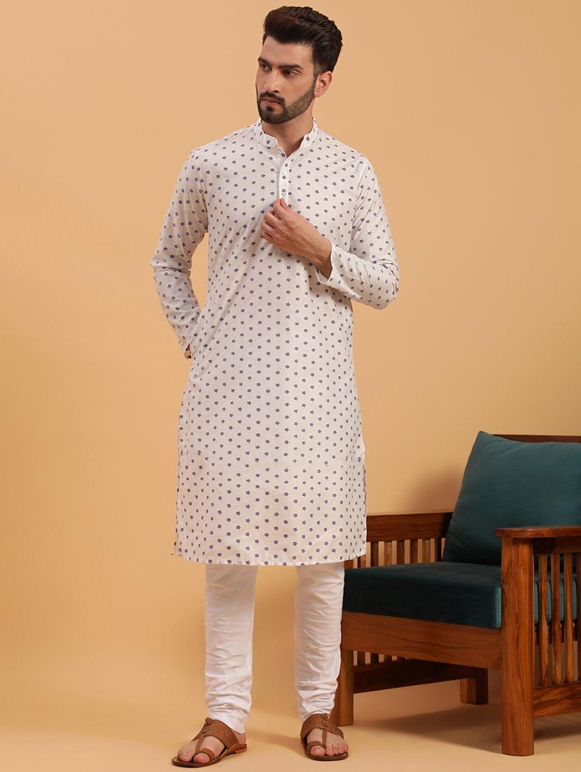 men self design kurta churidar ethnic wear set - 19616527 -  Zoom Image - 0