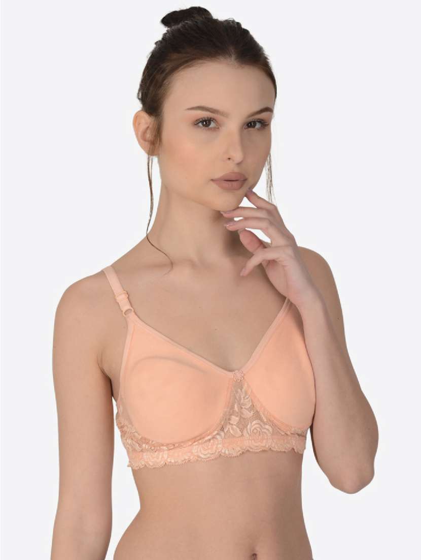 orange cotton regular bra - 19616690 - Standard Image - 1