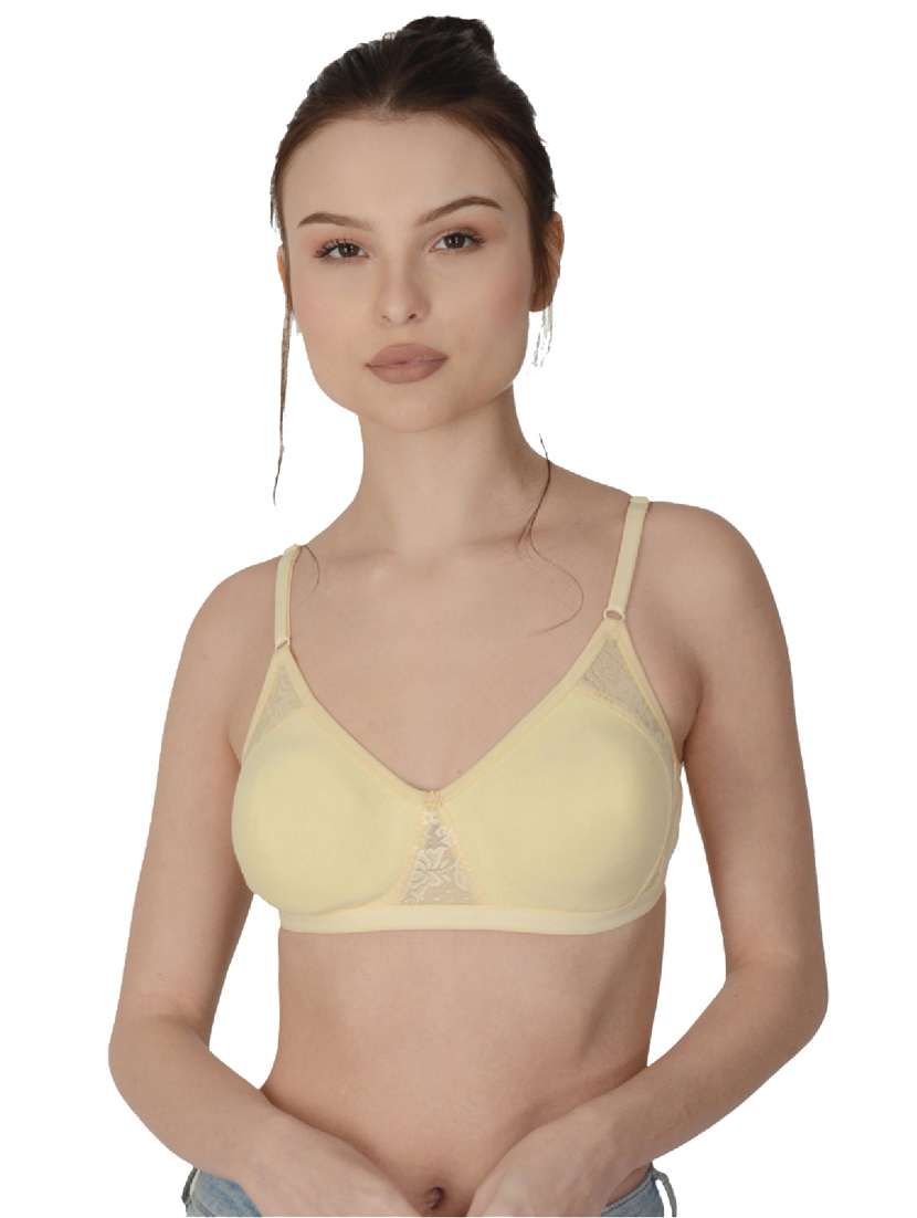 beige cotton regular bra - 19616691 - Standard Image - 1