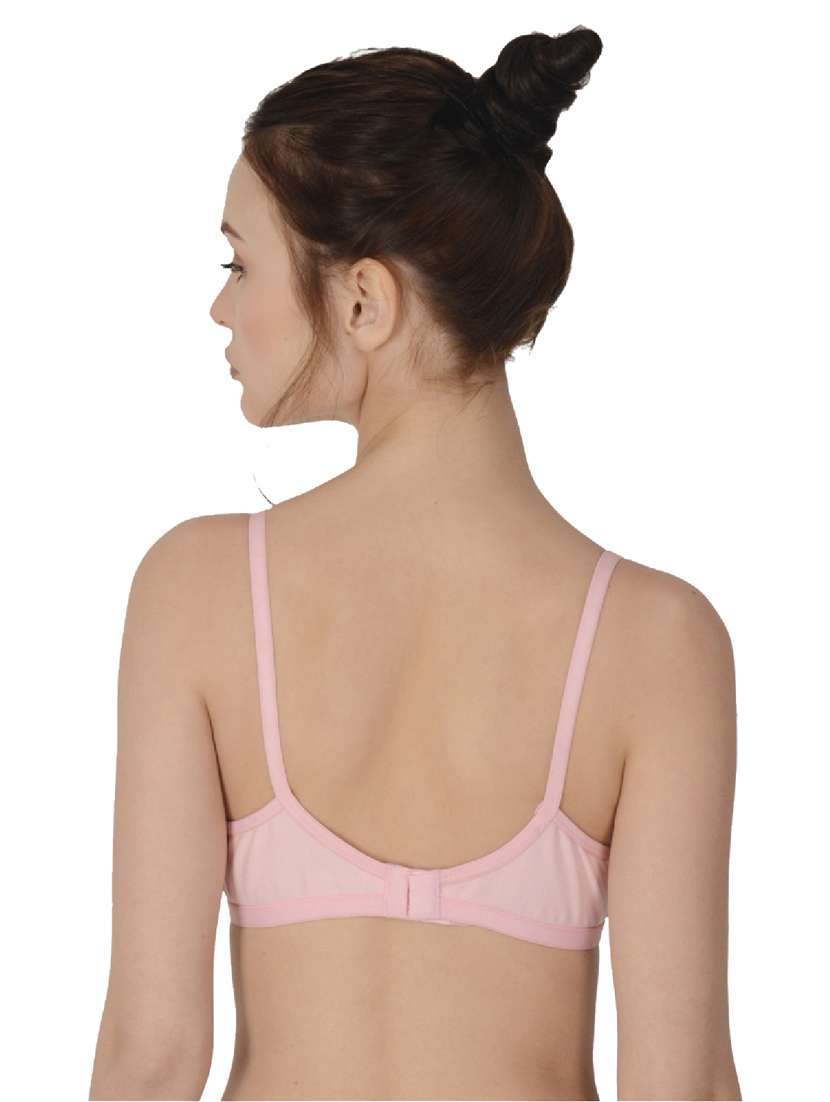 pink cotton regular bra - 19616692 - Standard Image - 4