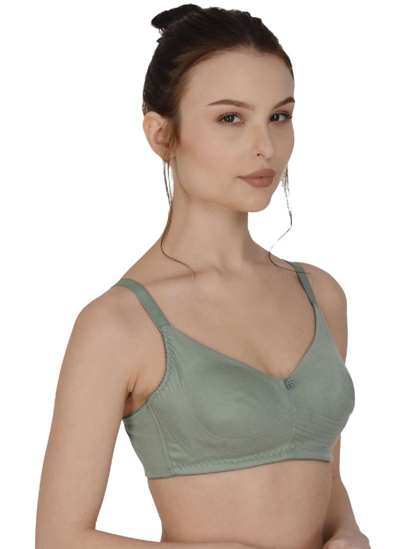 green cotton regular bra - 19616701 -  Standard Image - 1