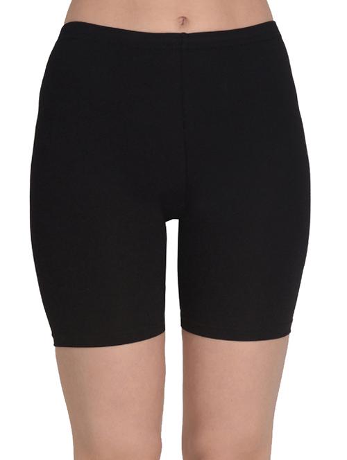 women beige solid cycling shorts - 19616713 - Standard Image - 0