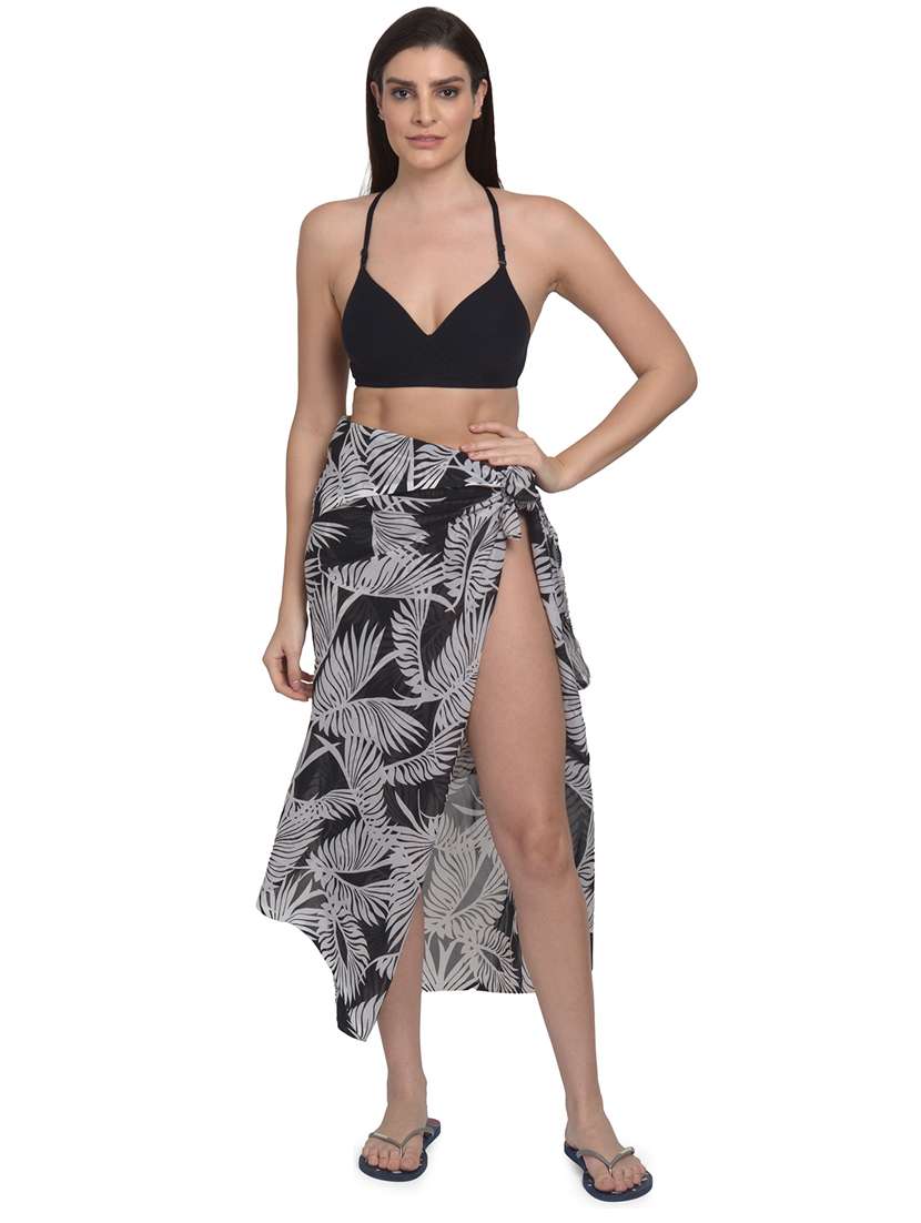 black printed sarongs