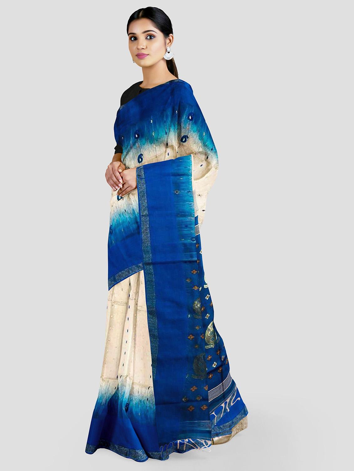 women self design handloom saree - 19617125 - Standard Image - 1