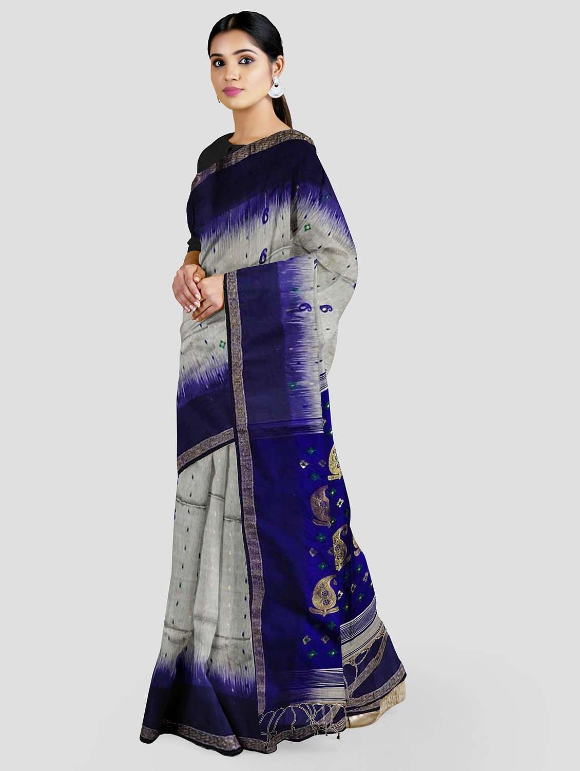 women's self design grey colored saree - 19617225 - Standard Image - 1