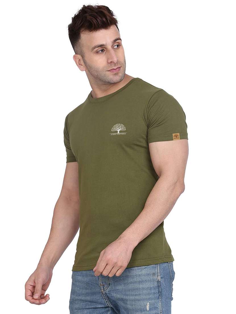 green crew neck logo print t-shirt - 19617503 -  Standard Image - 1