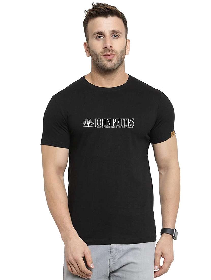 round neck chest print t-shirt