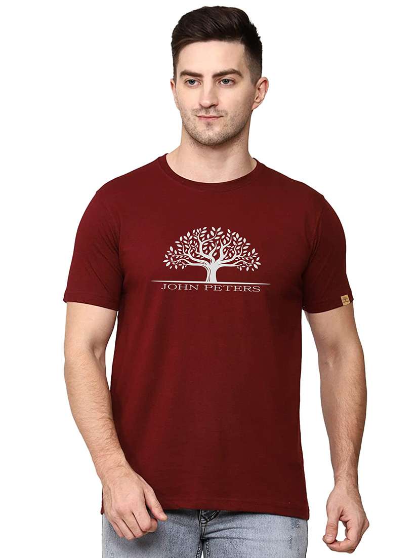 crew neck chest print t-shirt