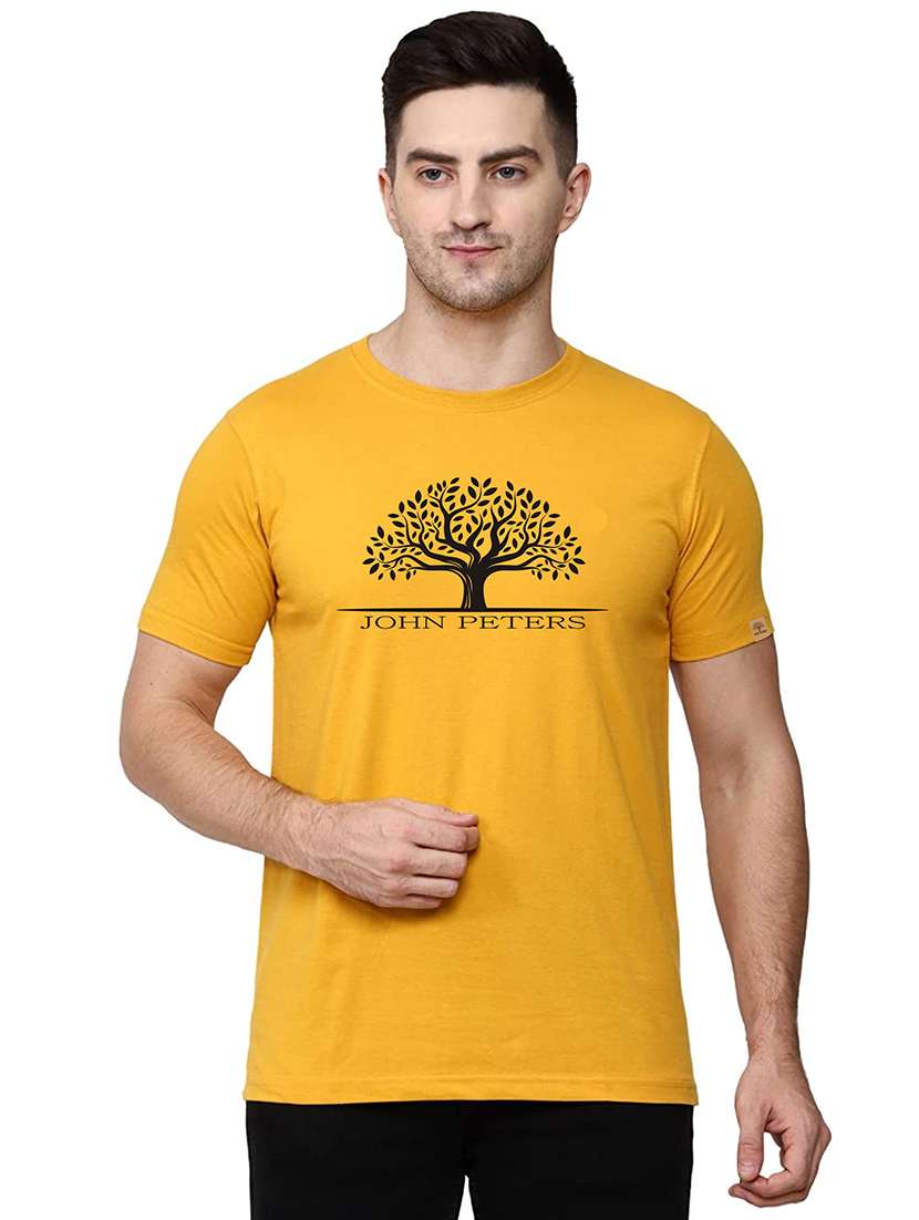men printed round neck t-shirt