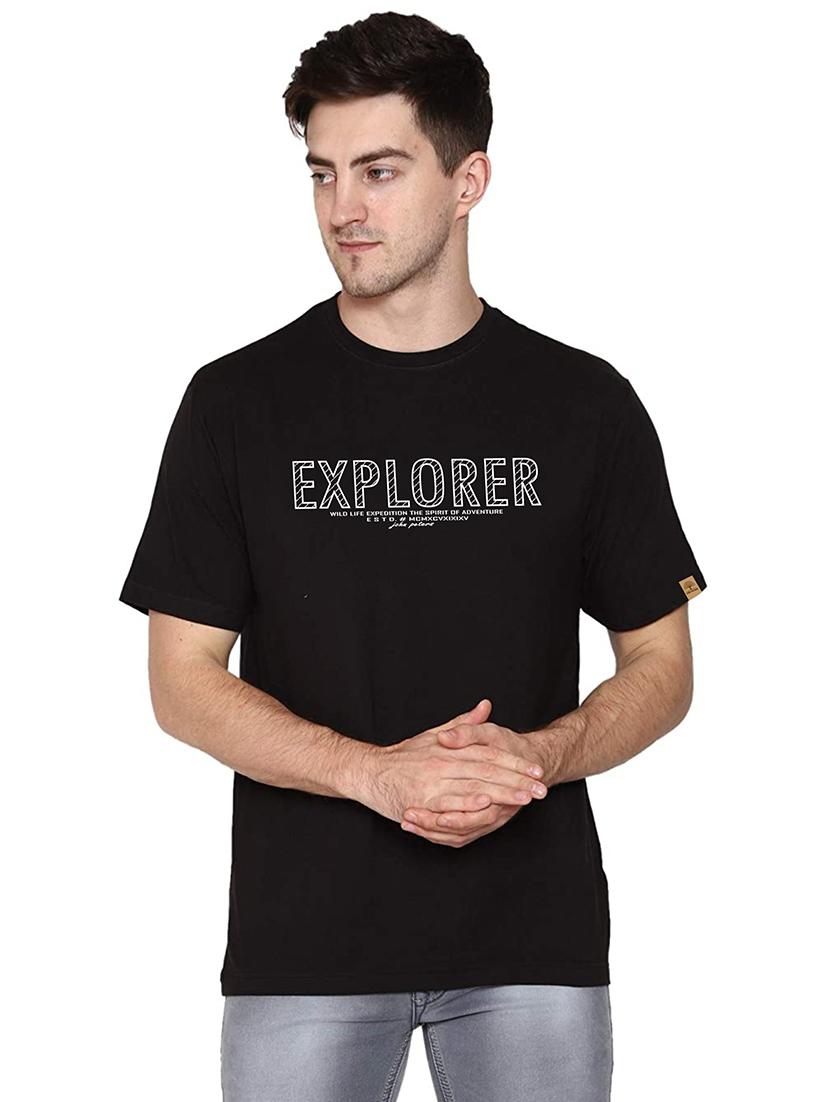 men chest print short sleeves t-shirt - 19617542 - Zoom Image - 0