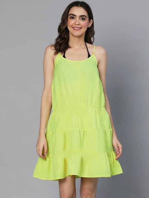 women's tiered dress solid dress - 19618302 - Standard Image - 0