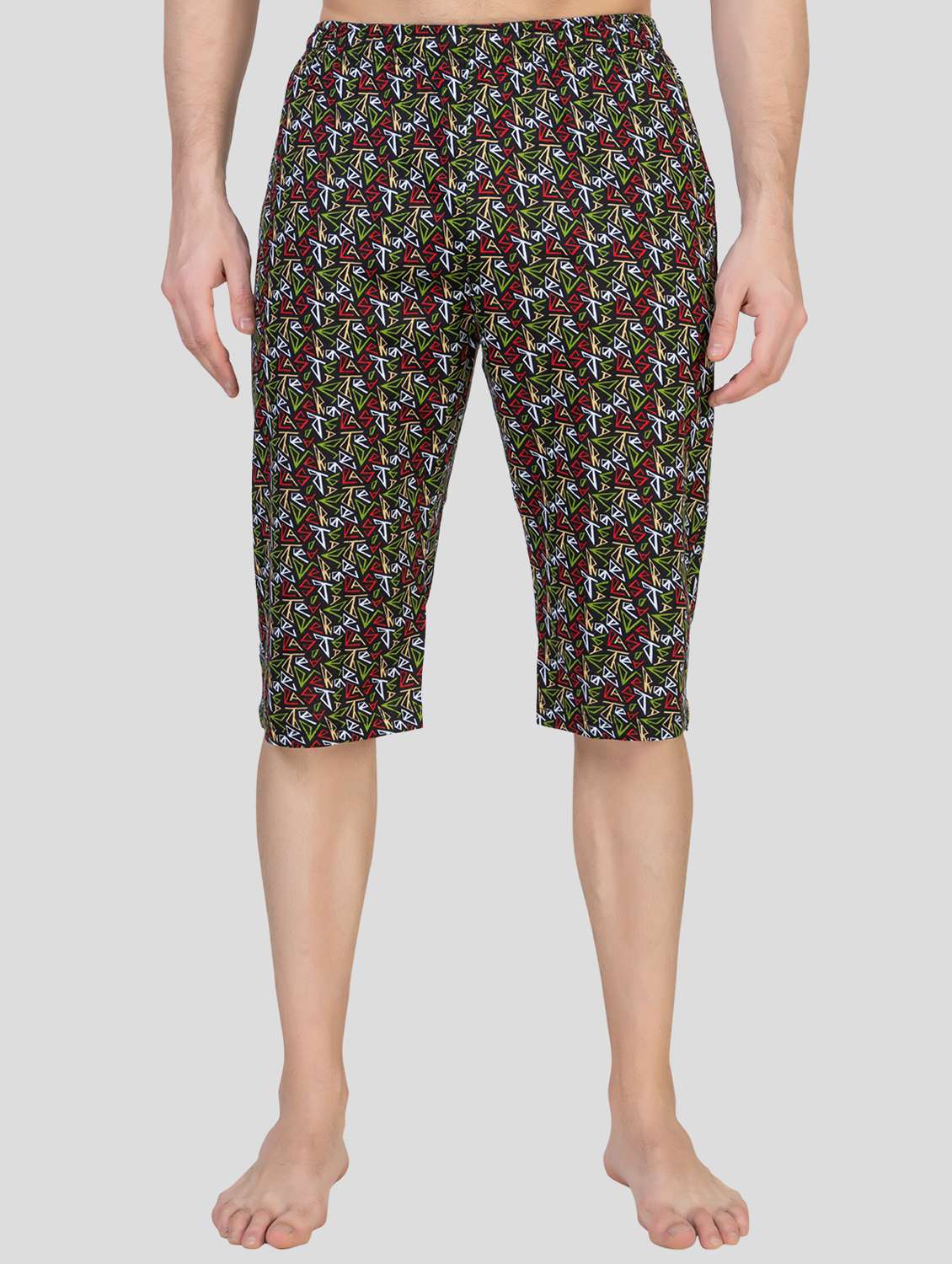 black printed three - fourth