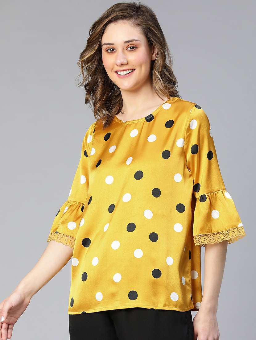 women's straight round neck top - 19618420 - Standard Image - 1