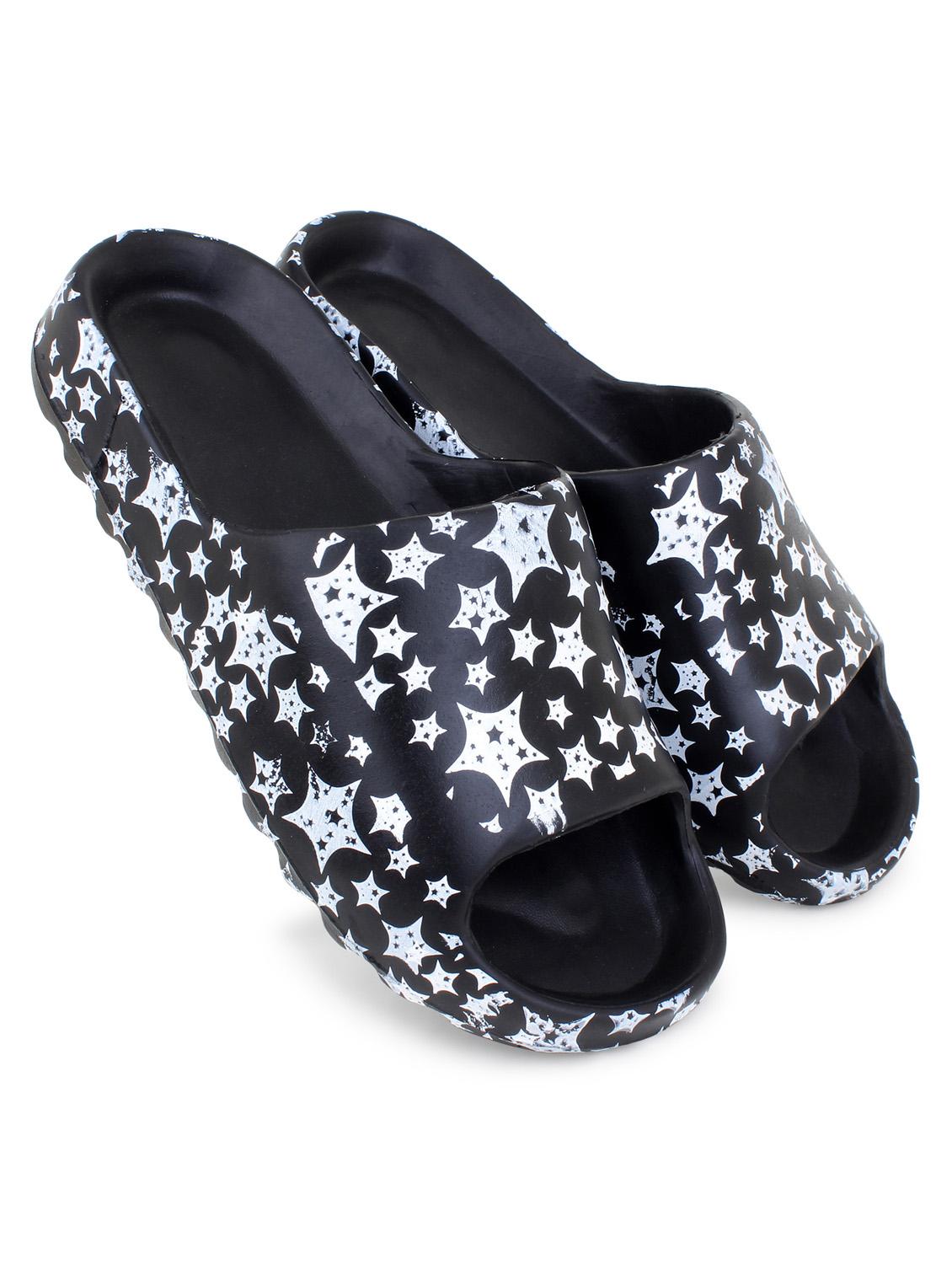 black croslite slip on flip flops - 19618558 - Standard Image - 1