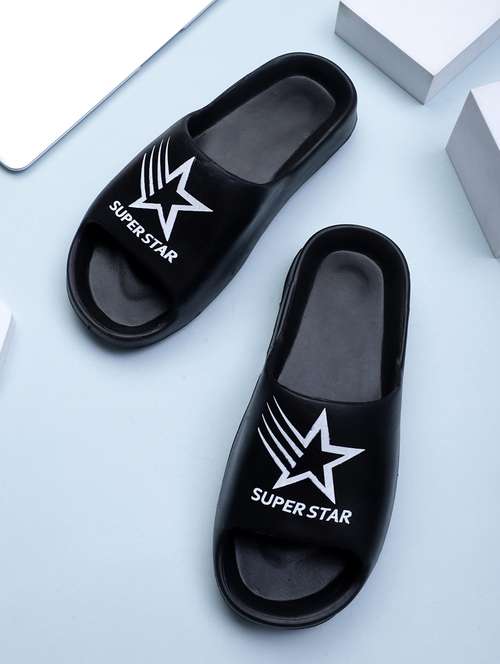 black croslite slip on flip flops - 19618572 -  Standard Image - 0