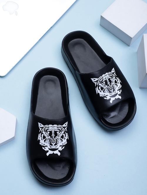 black croslite slip on flip flops - 19618574 - Standard Image - 0