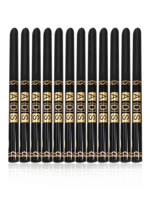 ads pack of 12 black kajals(black packaging)