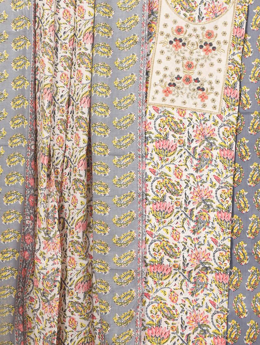 printed unstitched suit set - 19618652 -  Standard Image - 1